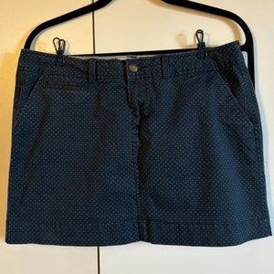 Old Navy Mini Skirt Navy Blue Polka Dots